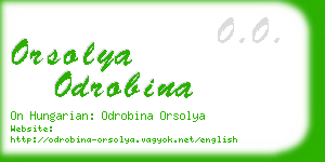 orsolya odrobina business card